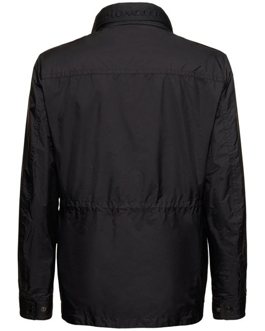 Moncler Black Lez Nylon Rainwear Jacket for men