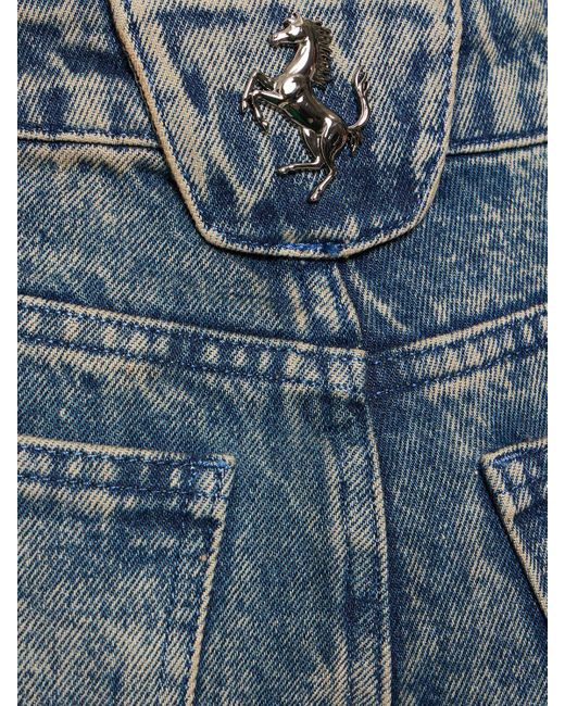 Ferrari Blue Cotton Denim Jeans