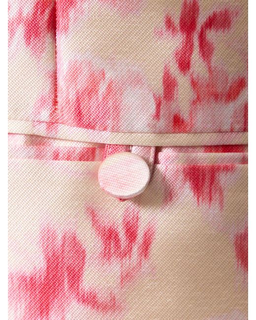 Philosophy Di Lorenzo Serafini Pink Printed Radzmir Strapless Mini Dress