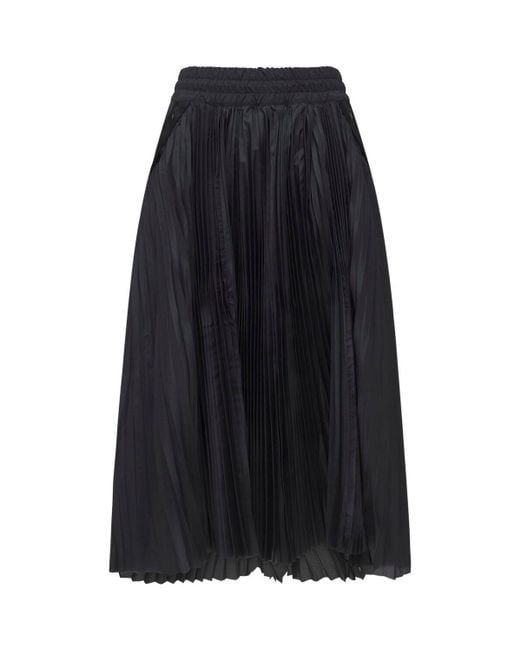 Nike Black Sacai Pleated Long Skirt
