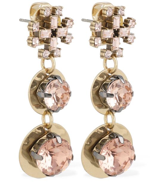 Tory Burch Natural Small Crystal Drop Earring