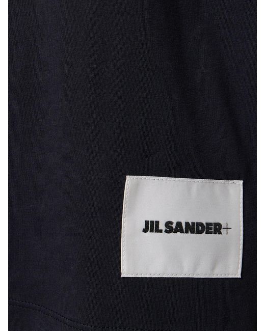 Jil Sander 3er-pack T-shirts Aus Baumwolle "plus" in Black für Herren
