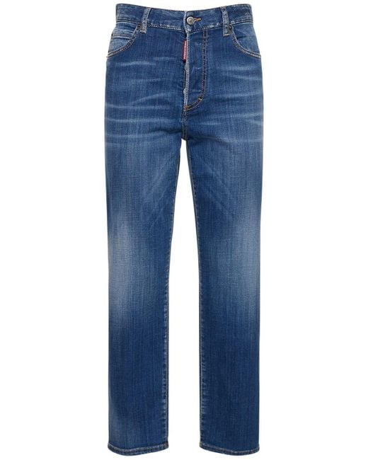 DSquared² Blue Boston High Rise Denim Straight Jeans
