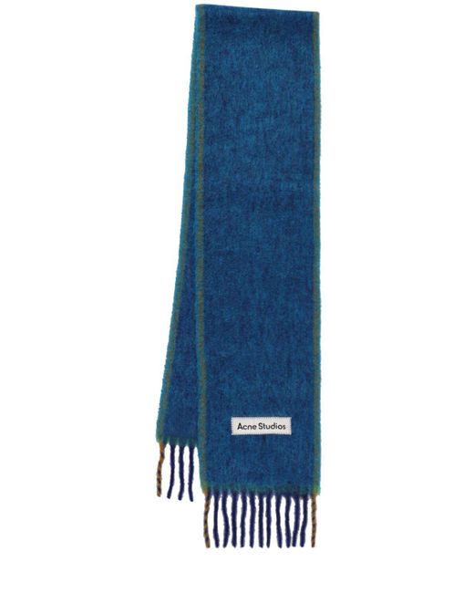 Bufanda de alpaca Acne de hombre de color Blue