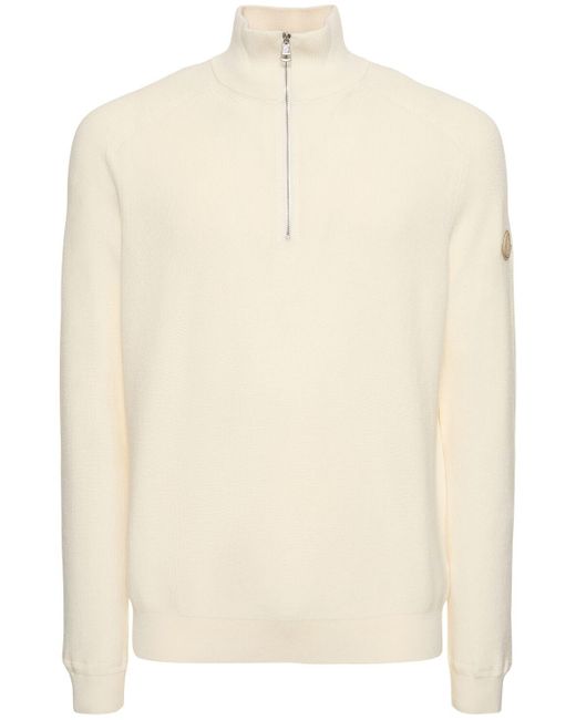 Moncler Natural Ciclista Cotton & Cashmere Sweater for men