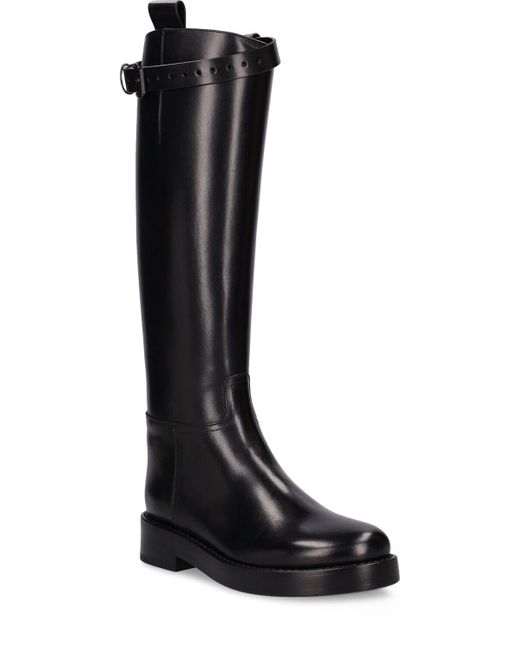 Ann Demeulemeester Black 40Mm Dallas Leather Tall Boots