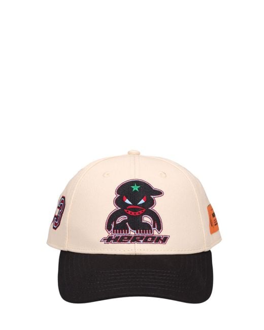 Heron Preston Black Monster Cotton Baseball Cap for men