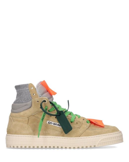 Off-White c/o Virgil Abloh 3.0 Off Court Suede High Top Sneakers in Beige  (Green) for Men | Lyst UK