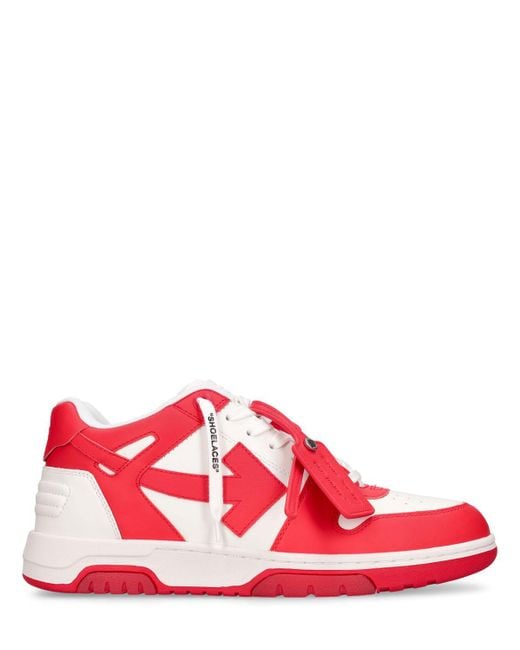 Off-White c/o Virgil Abloh Out Of Office Logo-embroidered Leather Low-top Trainers for men