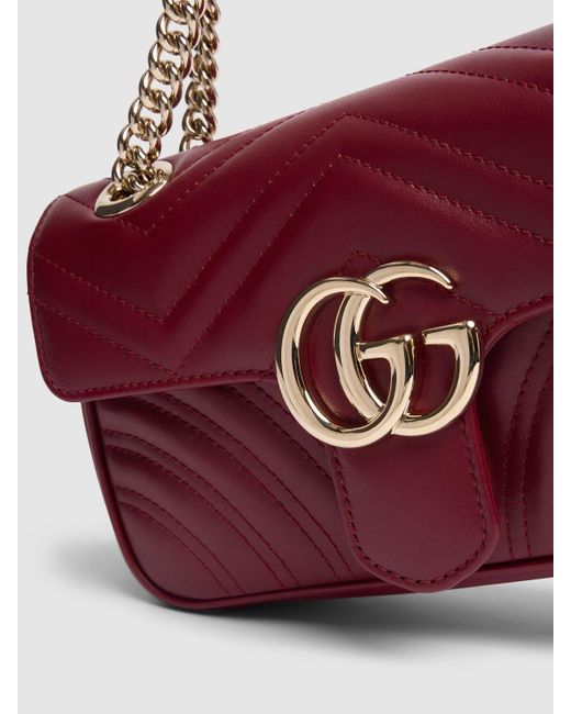Gucci Purple gg Marmont Leather Shoulder Bag