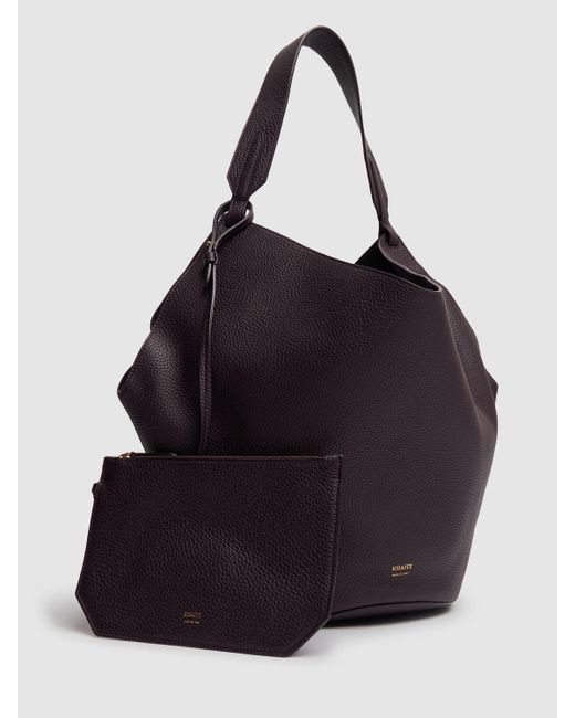 Khaite Purple Medium Tote Aus Leder "lotus"
