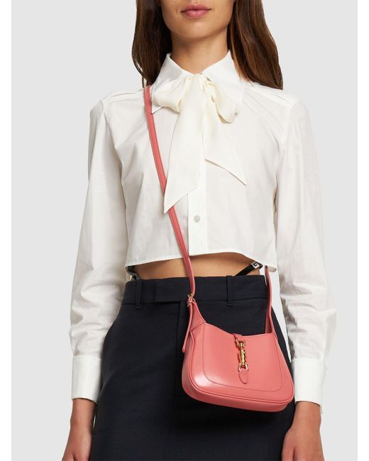 Gucci Pink Mini Jackie 1961 Leather Shoulder Bag