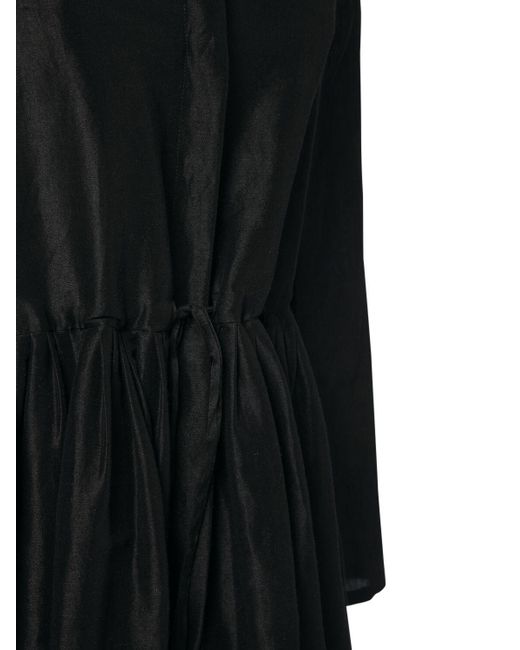 Longue Robe Chemise En Organza De Coton Coton Max Mara En Coloris Noir Lyst