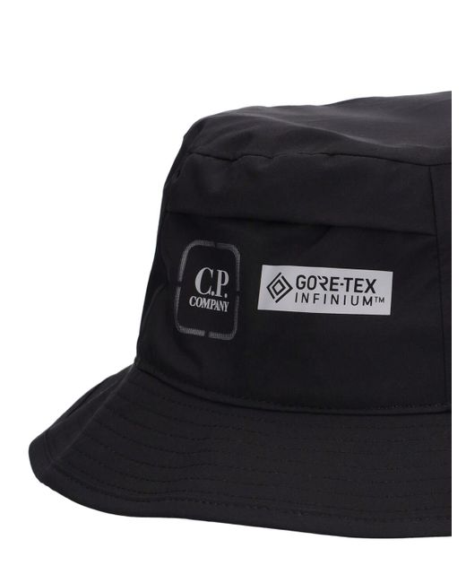 C P Company Black Metropolis Series Gore-Tex Bucket Hat for men