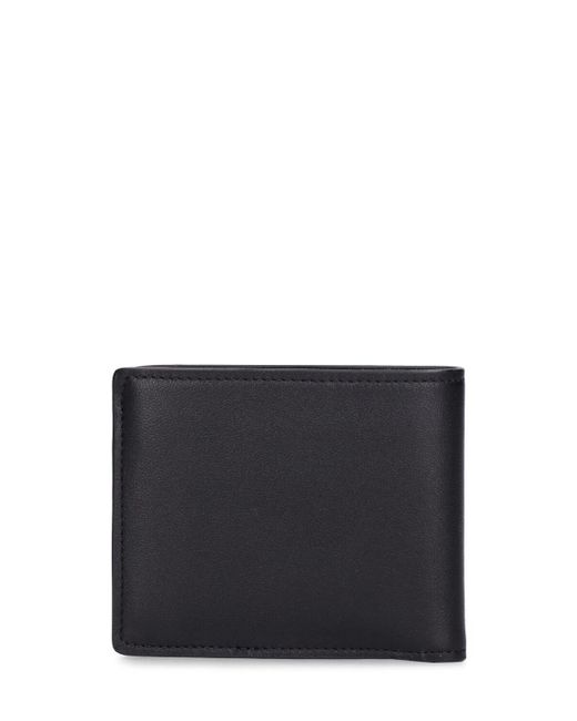 Versace Black Leather Wallet W/coin Pocket for men