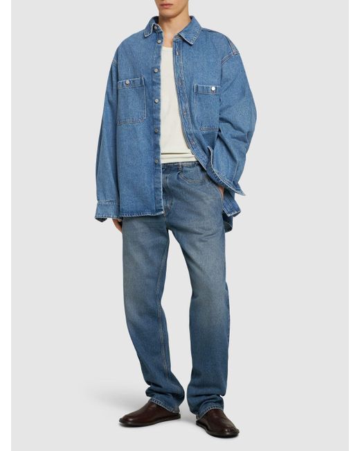Hed Mayner Blue Cotton Denim Jeans for men