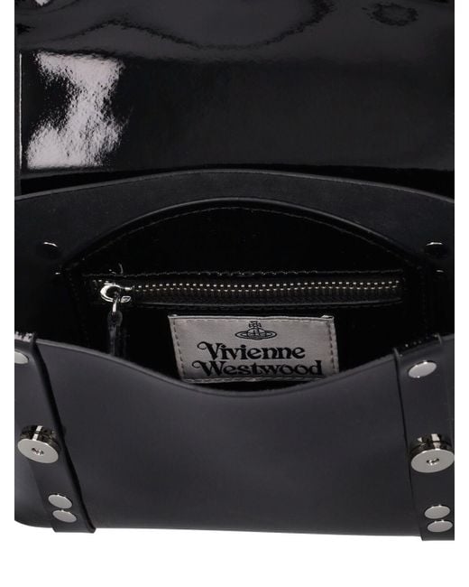 Vivienne Westwood Black Kim Patent Leather Crossbody Bag