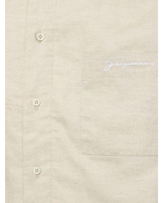 Jacquemus Natural La Chemise Boulanger Cotton Blend Shirt for men