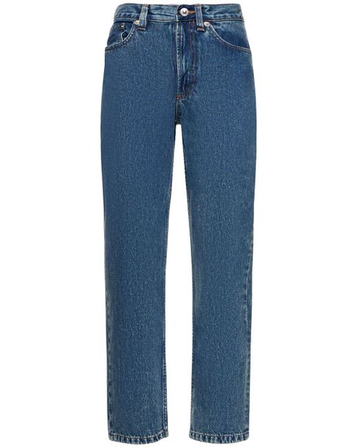 Jeans dritti marin in cotone di A.P.C. in Blue
