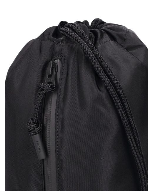 Sacai Black Kinchaku Nylon Twill Bag for men