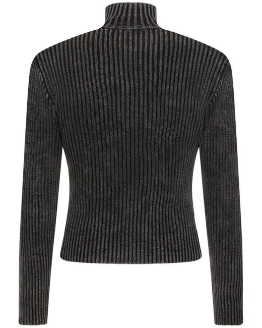 Jaded London Black Washed Lucid Knit Sweater for men