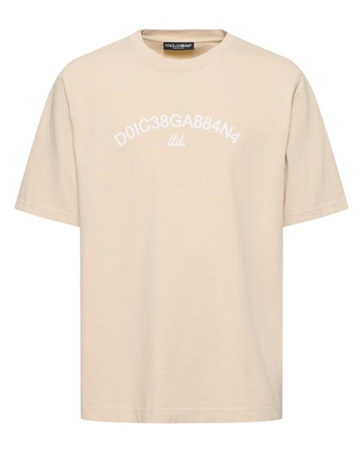 Camiseta de algodón jersey Dolce & Gabbana de hombre de color Natural
