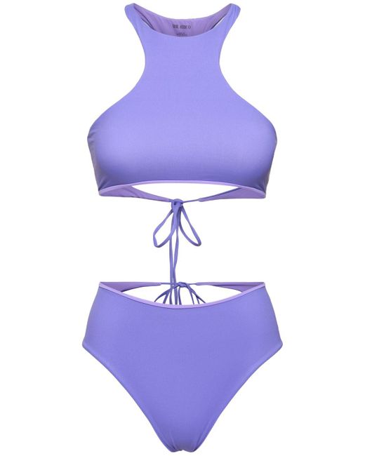 The Attico Purple Bikini Aus Jersey