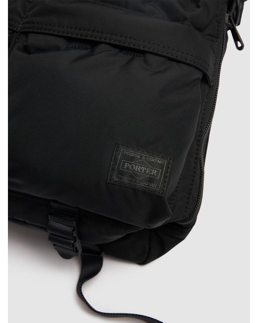 Porter-Yoshida and Co Black Senses Nylon Crossbody Bucket Bag for men