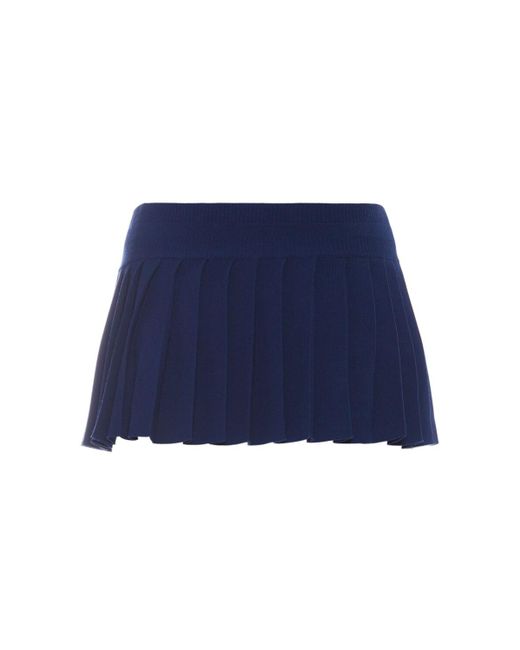 Minigonna in maglia di viscosa con logo di DSquared² in Blue