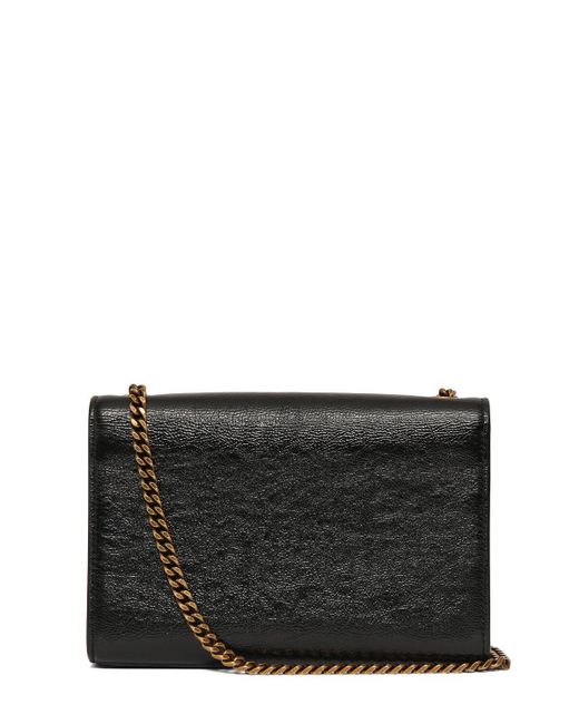 Petit sac porté épaule en cuir kate Saint Laurent en coloris Black