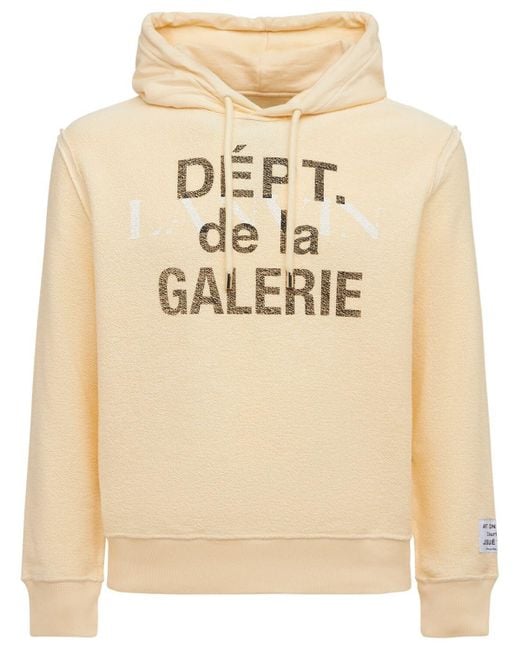 GALLERY DEPT X LANVIN Natural Logo Washed Cotton Relaxed Hoodie for men