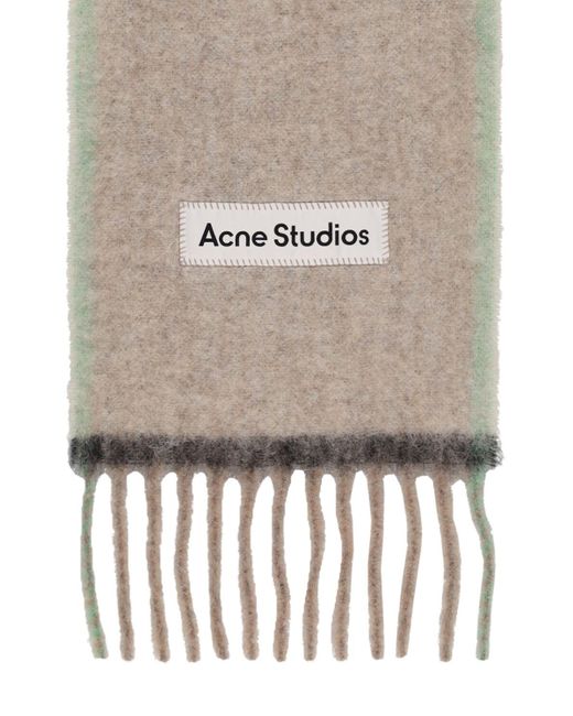Acne Natural Vally Solid Alpaca Blend Scarf for men