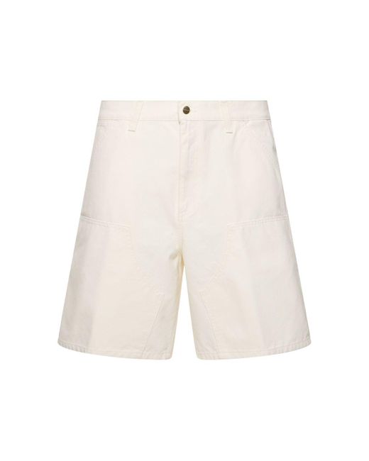 Carhartt White Double Knee Shorts for men