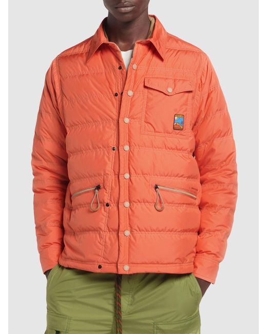 3 MONCLER GRENOBLE Orange Lavachey Tech Down Jacket for men