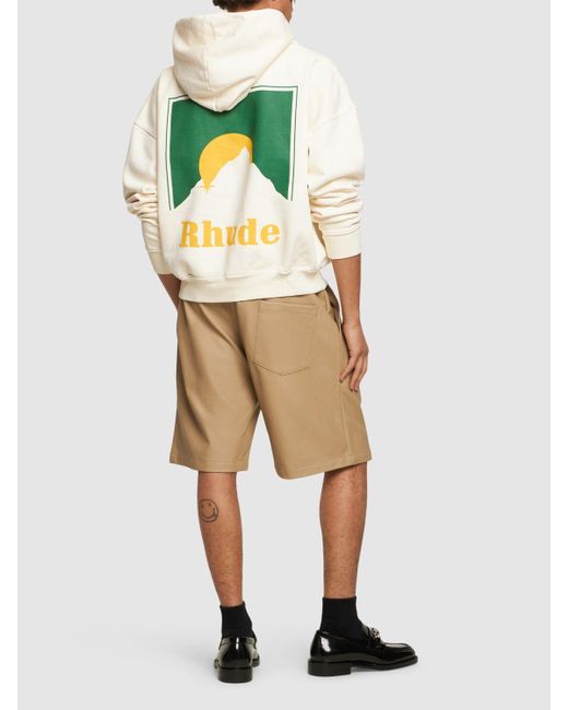 Rhude Natural Moonlight Cotton Hoodie for men
