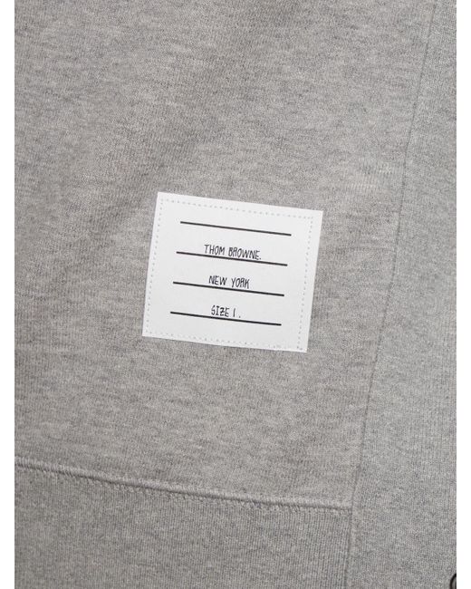 Thom Browne Gray Cotton Jersey Logo Sweatshirt for men