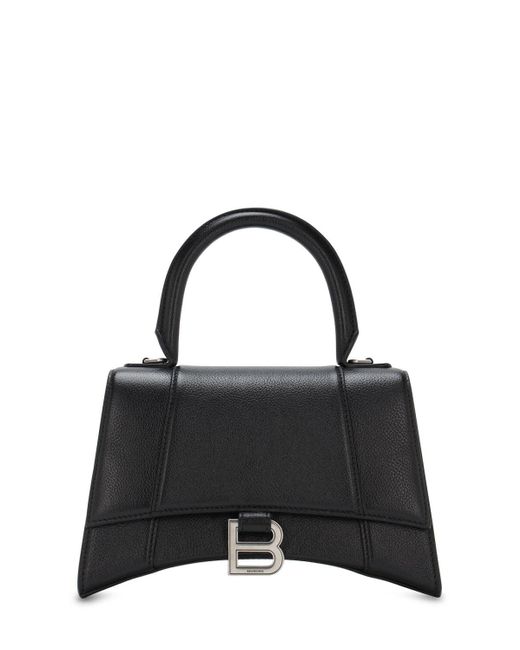 Balenciaga Black Small Hourglass Grained Leather Bag