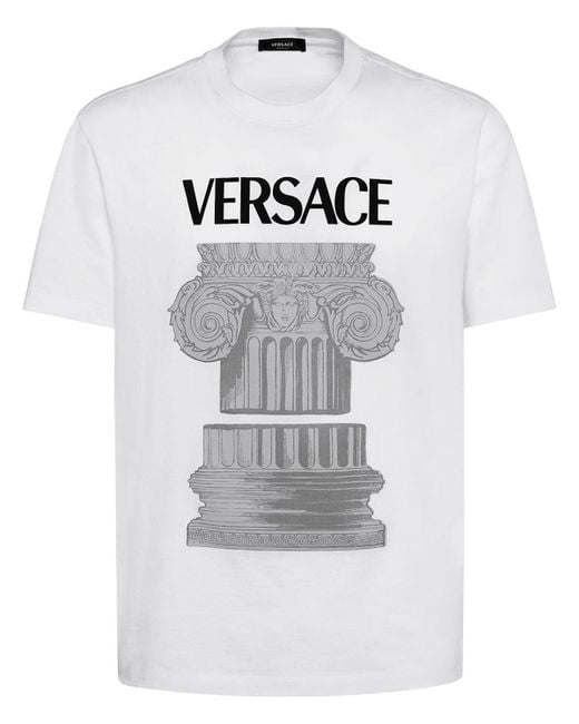 Versace La Colonna T-Shirt in White für Herren