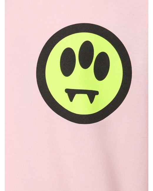 T-shirt in cotone con logo di Barrow in Pink da Uomo