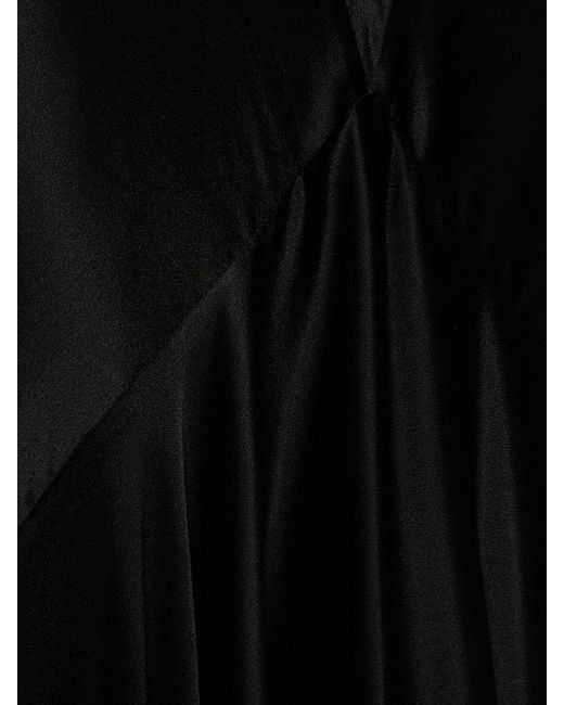 Vestido acampanado de satén Nina Ricci de color Black