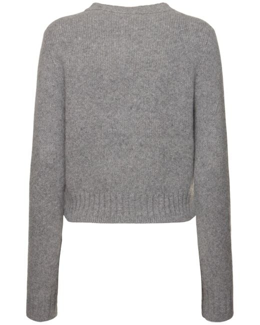 Re/done Gray Baby Cashmere Knit Sweater