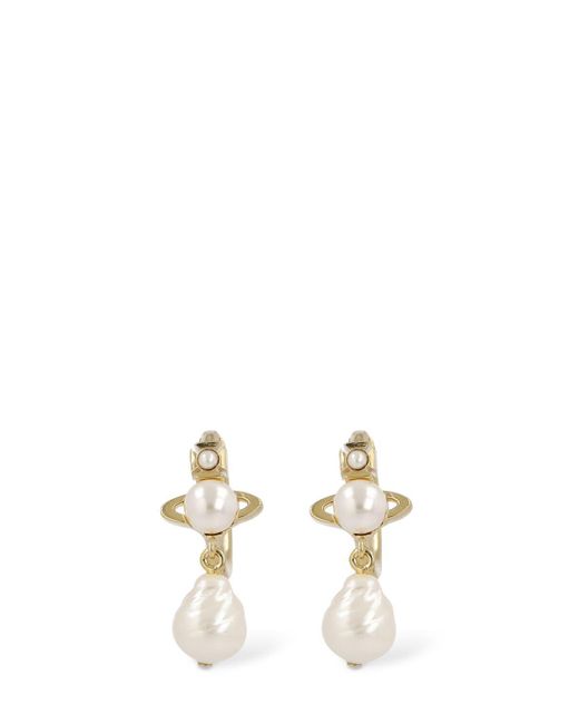 Pendants d'oreilles en fausses perles cybille Vivienne Westwood en coloris White
