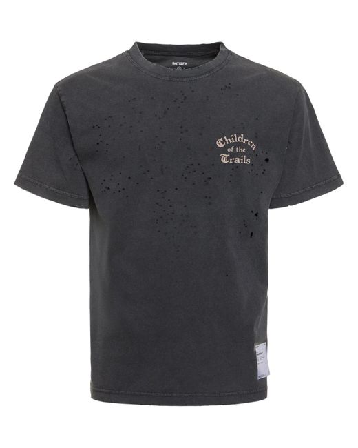 Satisfy Black Mothtech Cotton T-shirt for men