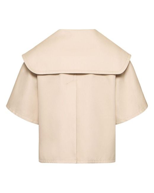 Max Mara Natural Canossa Cotton Short Sleeved Coat