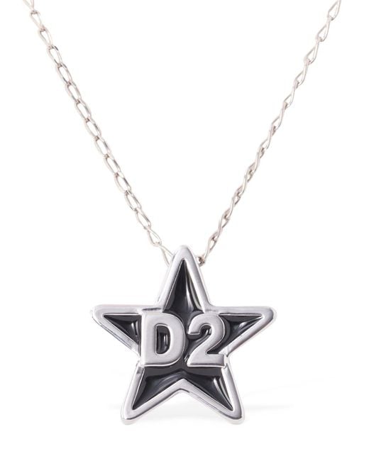 DSquared² White D2 Long Necklace