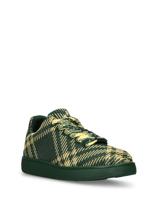 Burberry Green Mf Bubble Knit Low Top Sneakers for men
