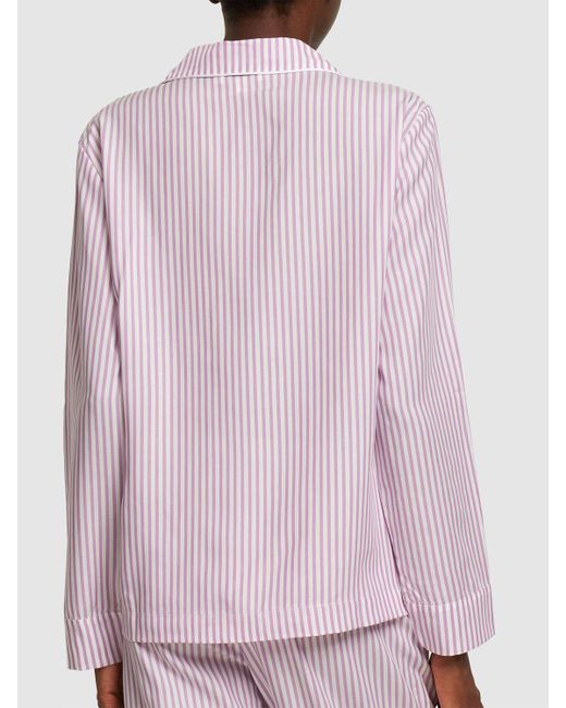 Sporty & Rich Pink Serif Logo Long-sleeve Pajama Top