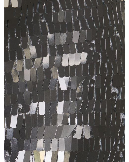 Oseree Gray Asymmetrischer Minirock Mit Pailletten