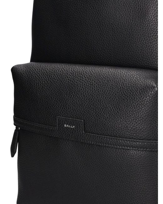 Bally Black Code Luis Leather Backpack for men