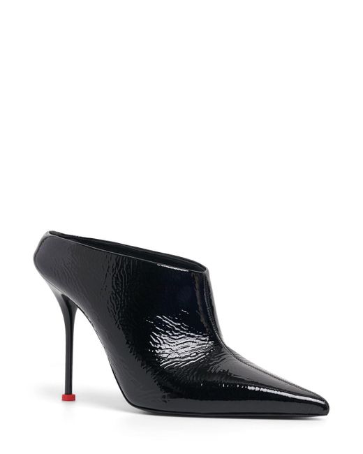 Zapatos mules de piel Alexander McQueen de color Black